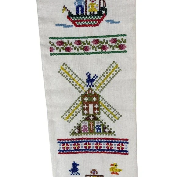 Columbia Minerva Corp 1973 Cross Stitch Bell Pull No 6536 Home Decor Folk Art - Picture 5 of 11